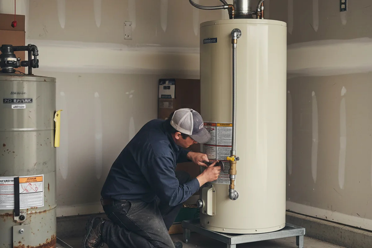 Water heater and shutoff valve replacement in Ocean View